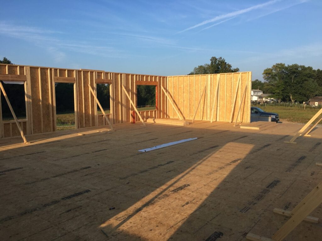 framing for house set up