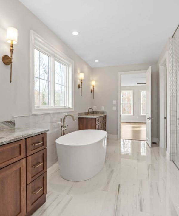 newly built bathroom